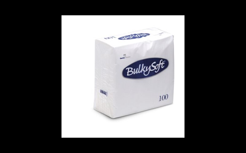 Serviette Bulky Soft blanches 2 plis 40x40 cm pliage 1/4 2000PCS