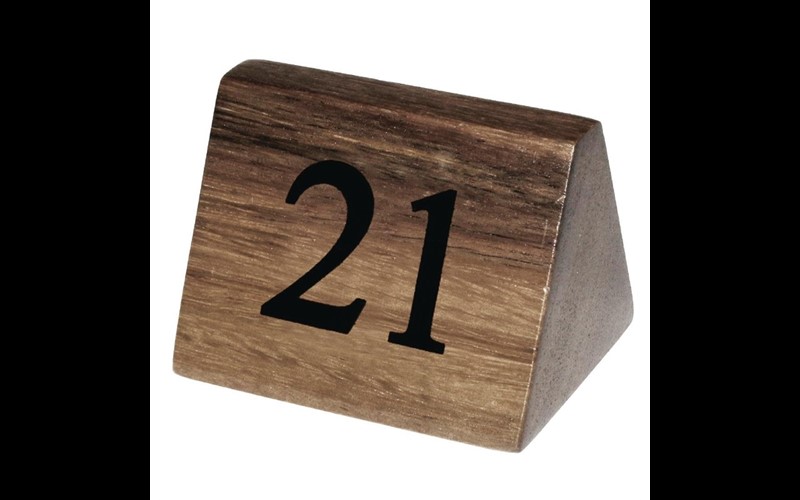 Numéros de table en bois Olympia 21 à 30