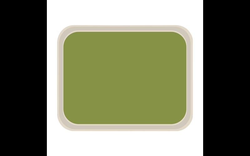 Plateau de service en polyester Roltex America 460 x 360mm vert