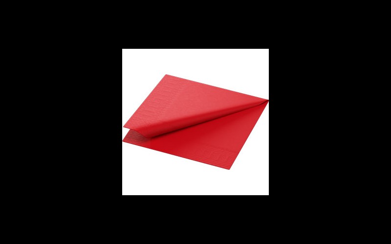 Serviettes rouge 24x24cm 2 plis 2400PCS