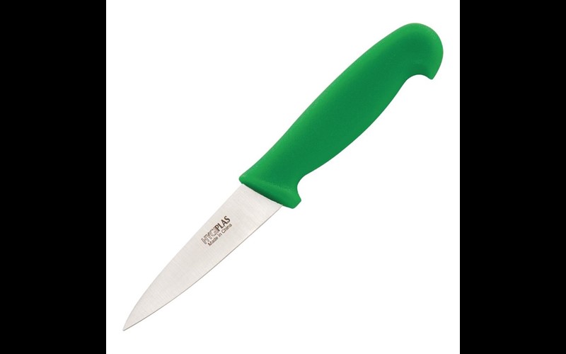 Couteau d'office Hygiplas vert 90mm