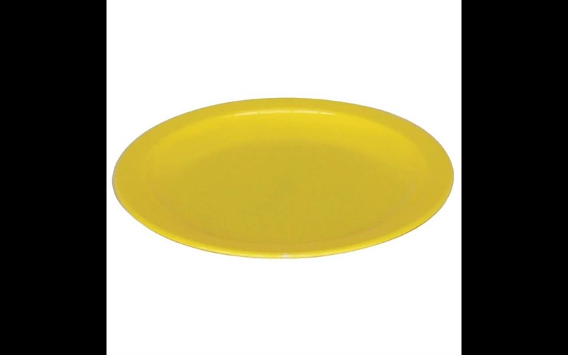 Assiette en polycarbonate jaune Olympia Kristallon 230mm (Lot de 12)