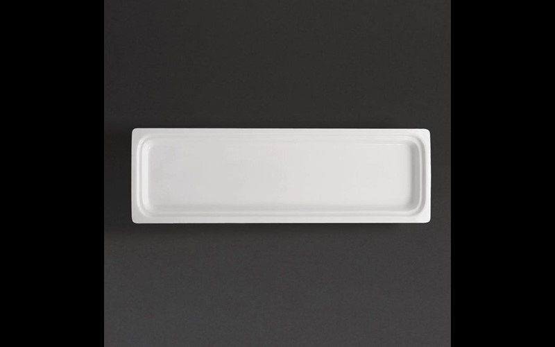 Plat blanc GN 2/4 Olympia Whiteware 30mm