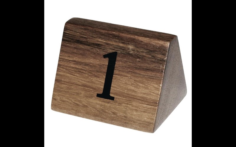 Numéros de table en bois Olympia 1 à 10