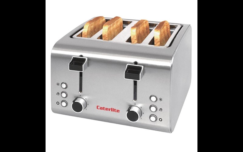 Grille-pain inox Caterlite 4 tranches