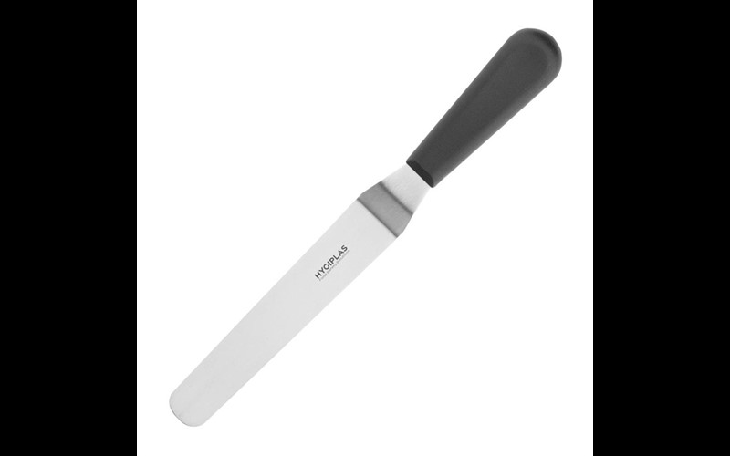 Couteau spatule coudé Hygiplas noir 190mm