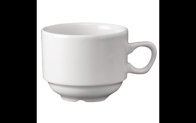 Tasses à thé empilables Nova Churchill Whiteware 213 ml (Lot de 24)