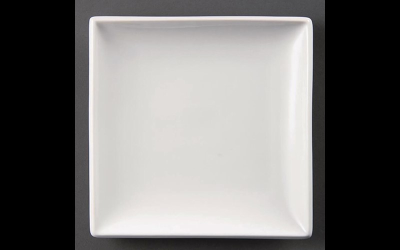 Assiettes carrées blanches Olympia 295mm (Lot de 6)