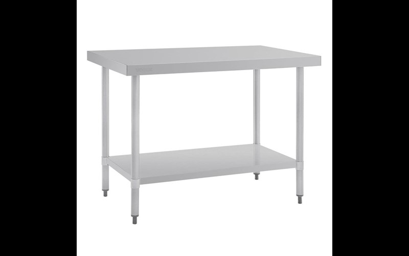 Table en acier inoxydable sans rebord Vogue 1200 x 700mm