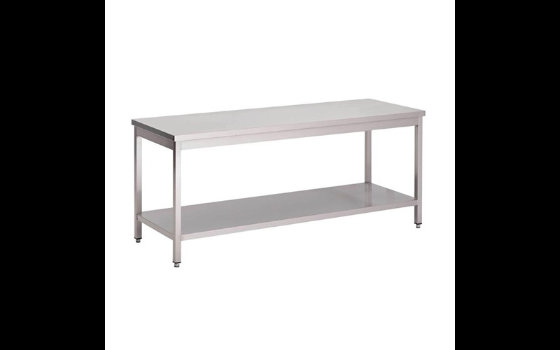 Table inox avec étagère basse Gastro M 1600 x 700 x 880mm