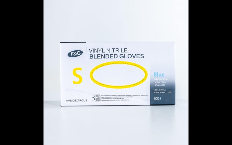 Gant Vi Nitrile Bleu S 100PCS