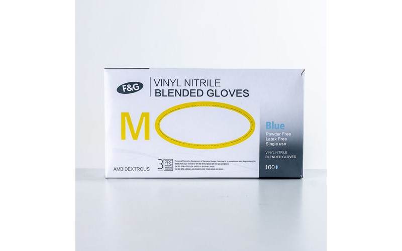 Gant Vi Nitrile Bleu M 100PCS