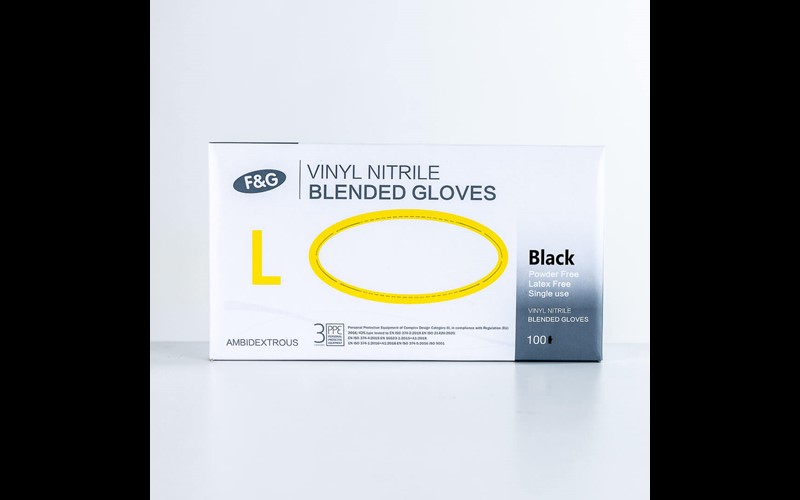Gant Vi Nitrile Noir L 10 X 100PCS