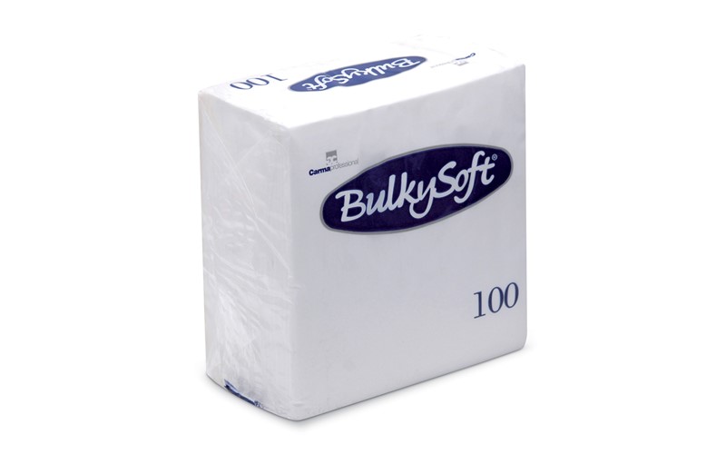 Serviette BulkySoft® napkins 2 ply 24x24 white 100x20 32196
