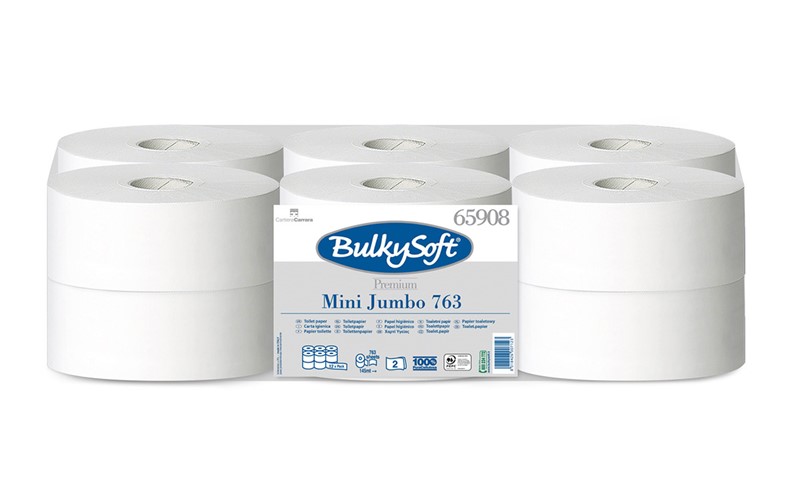 Papier WC Mini Jumbo Bulky Soft 2 plis 12RLX 65908