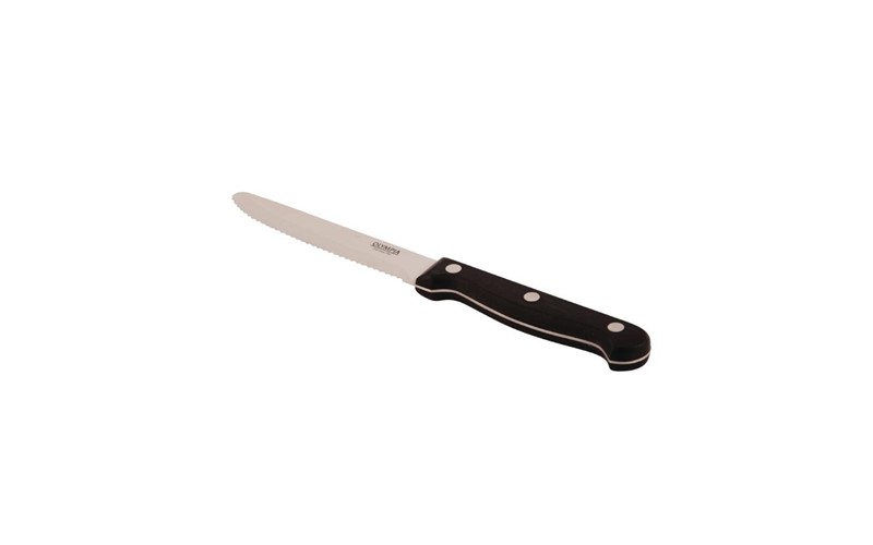 Couteaux à steak arrondis Olympia noirs (x12)