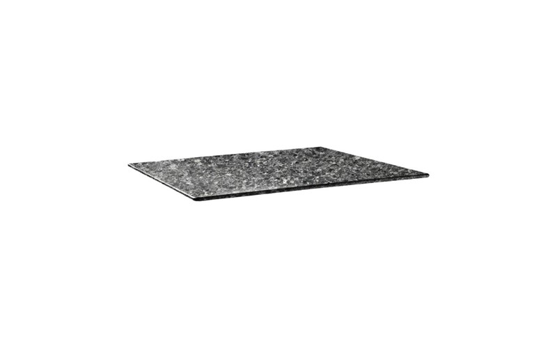 Plateau de table rectangulaire Topalit Smartline 120x80cm granite noir
