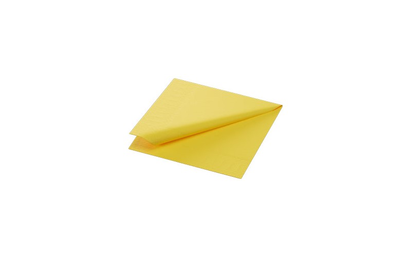 Serviettes jaune 24x24cm 2 plis 2400PCS
