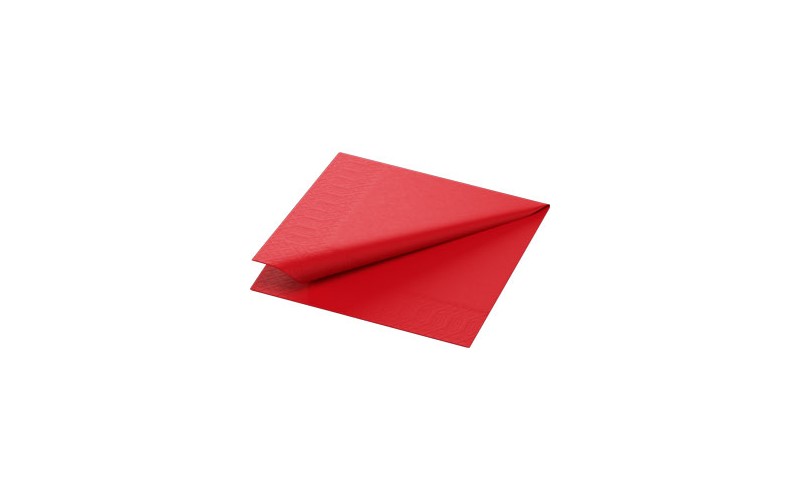 Serviettes rouge 24x24cm 2 plis 2400PCS
