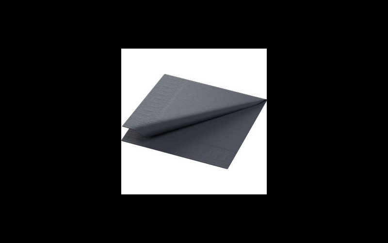 Serviettes noires 24x24cm 2 plis 2400PCS