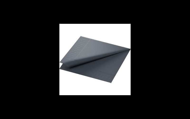 Serviettes noires 40x40cm 2 plis 1250PCS