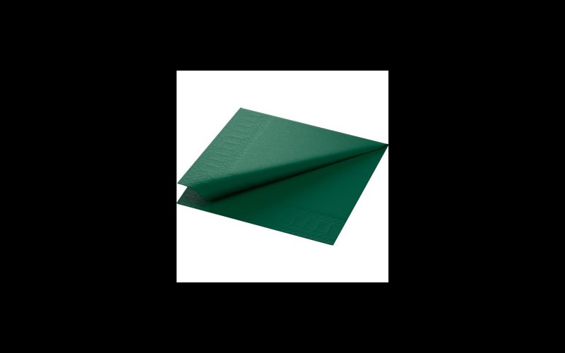 Serviettes vert foncé 33x33cm 2 plis  2000PCS