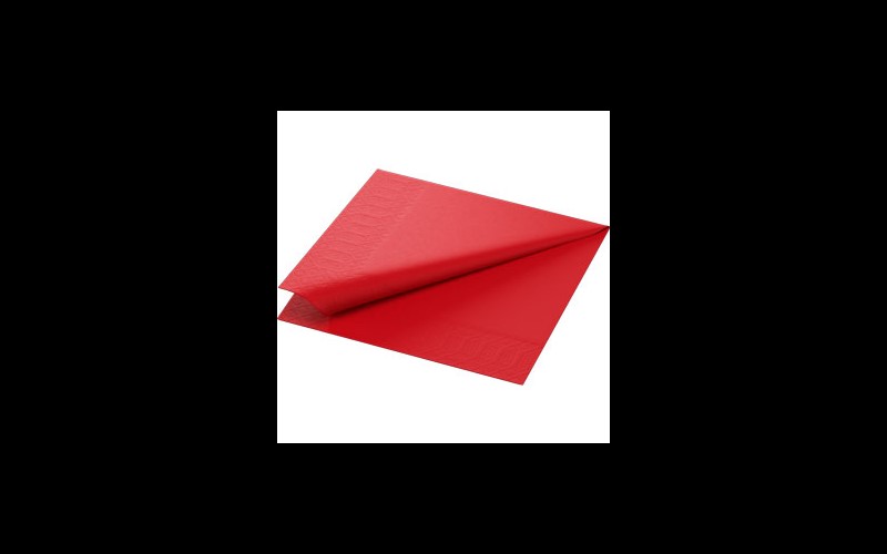 Serviettes rouge  33x33cm 2 plis  2000PCS