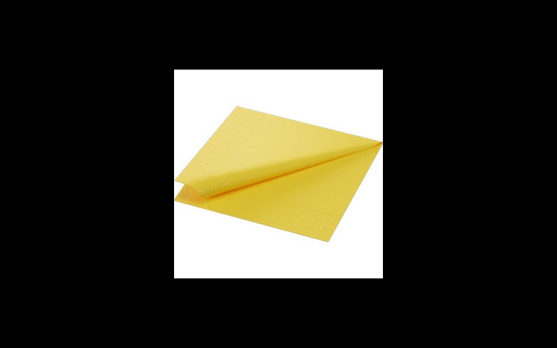 Serviettes jaune 33x33cm 2 plis  2000PCS