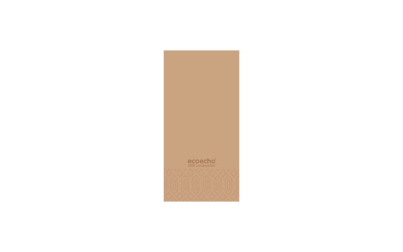 Serviettes eco brown 40x40cm 3 plis pliage 1/8 1250PCS