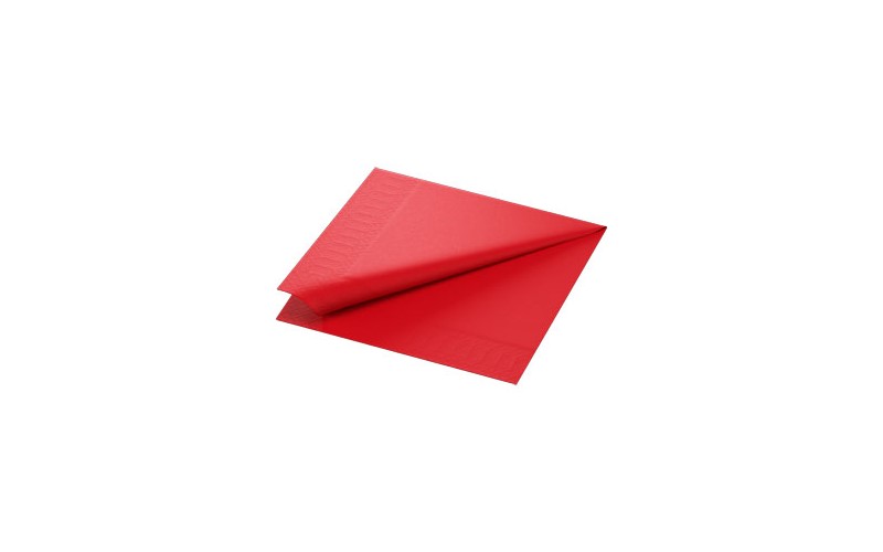 Serviettes rouge 40x40cm 3 plis 1000PCS