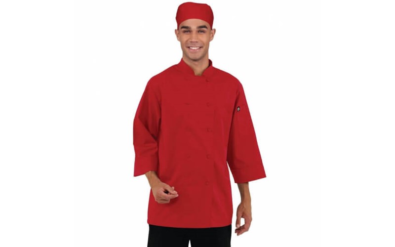 Veste de cuisine mixte Chef Works rouge M