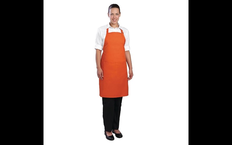 Tablier bavette Chef Works orange
