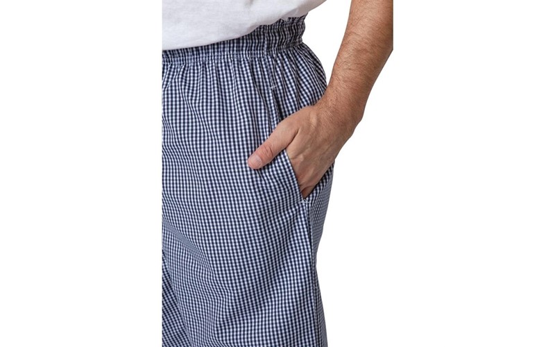Pantalon de cuisine mixte Whites Vegas petits carreaux bleus et blancs XXL