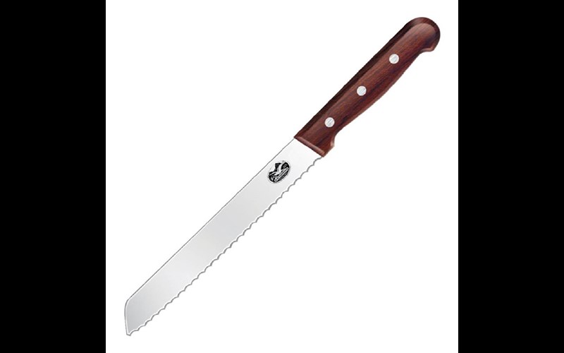 Couteau à pain à lame dentée Victorinox noir 215mm