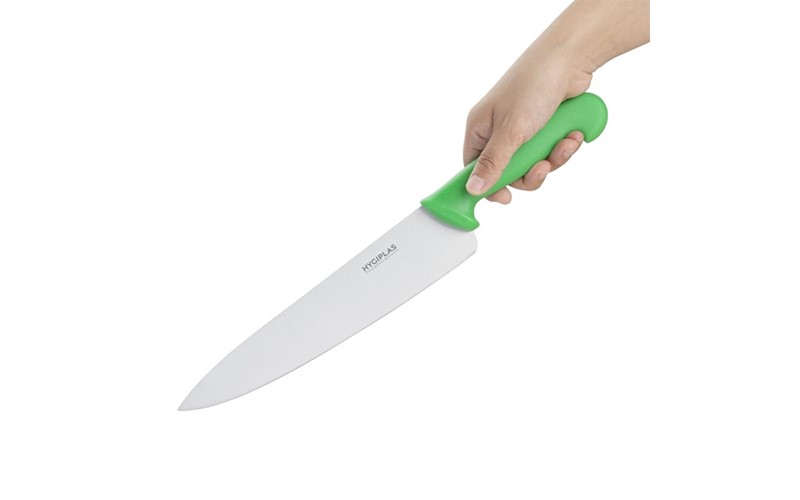 Couteau de cuisinier Hygiplas vert 255mm