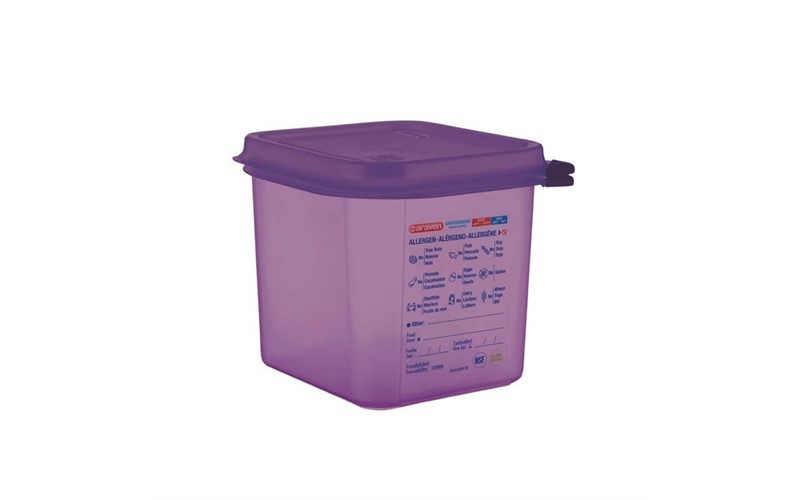 Bac hermétique violet antiallergénique GN1/6 Araven 2,6L