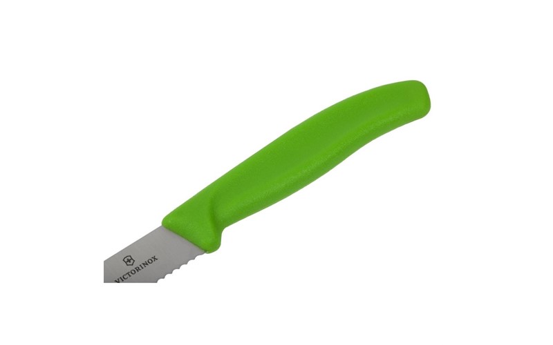 Couteau à tomate lame dentée Victorinox vert 11cm