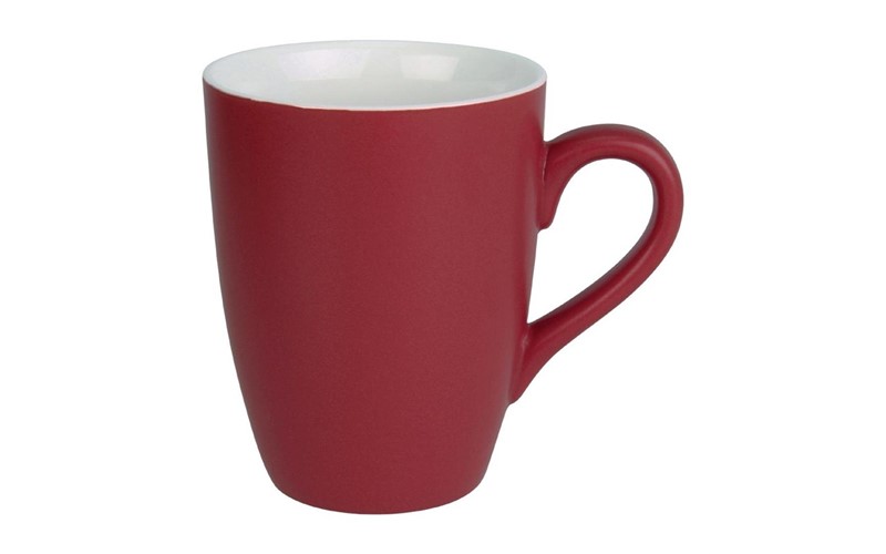 Mug pastel mat en porcelaine Olympia rouge 320ml