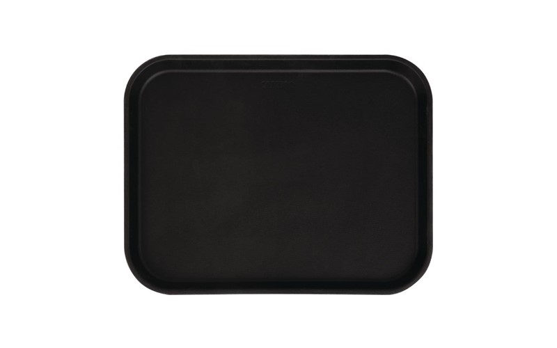 Plateau rectangulaire antidérapant en fibre de verre Camtread Cambro noir 45,7 cm