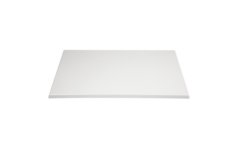 Plateau de table rectangulaire pré percé Bolero coloris blanc