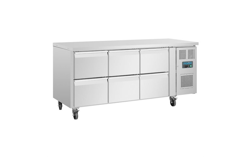 Table réfrigérée GN 1/1 ventilée 6 tiroirs Polar Série U