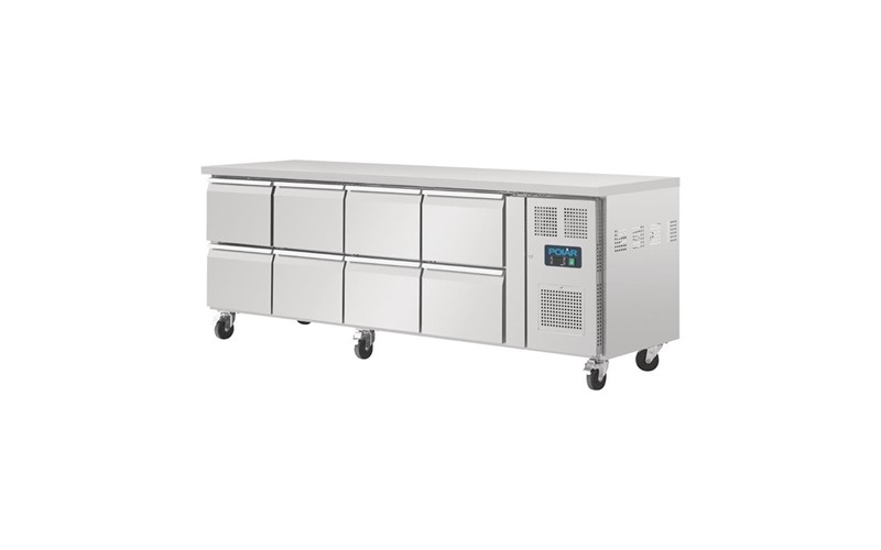 Table réfrigérée GN 1/1 ventilée 8 tiroirs Polar Série U