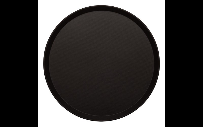 Plateau rond fibre de verre antidérapant Treadlite Cambro noir 35,5 cm