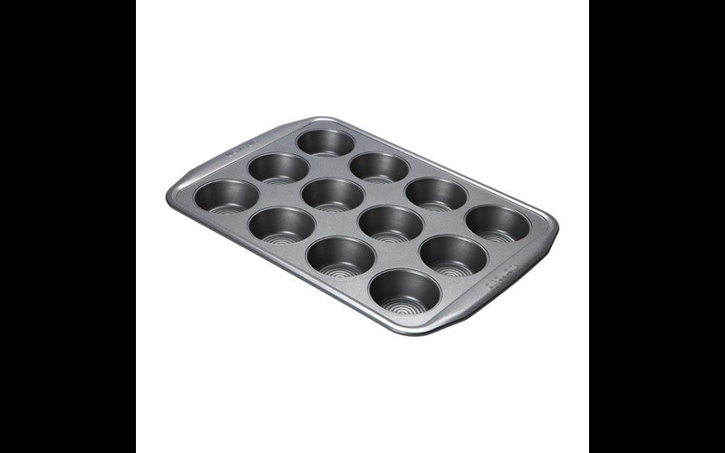 Plaque 12 moules à muffins en acier carbone Circulon