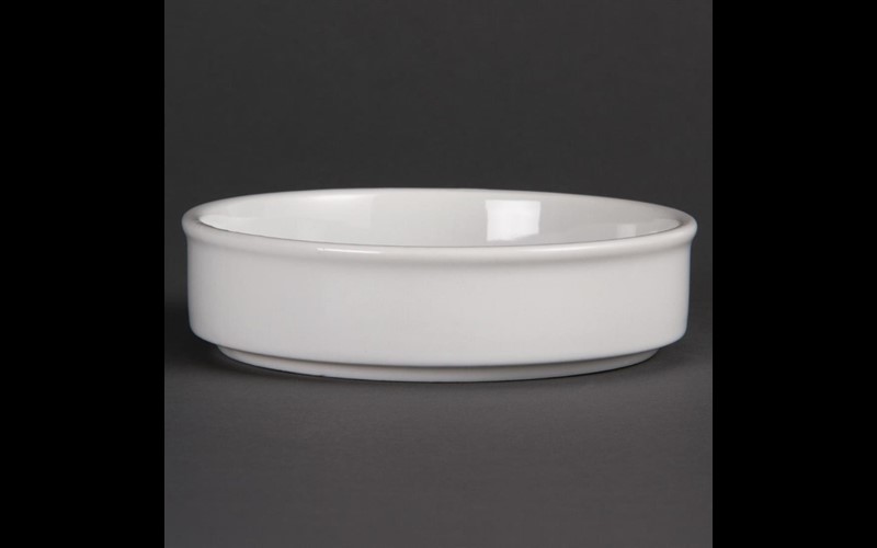 Plats empilables en porcelaine blanche Olympia 134mm