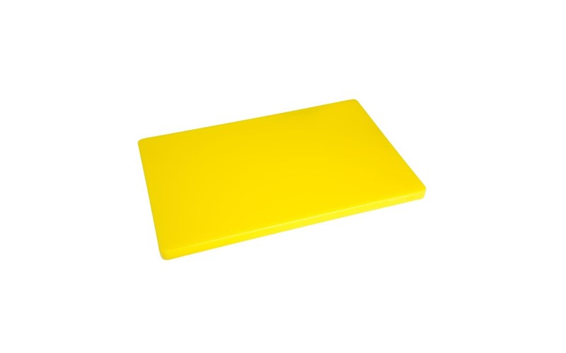 Planche à découper standard épaisse basse densité Hygiplas jaune