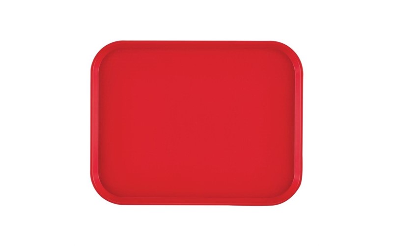 Plateau rectangulaire en polypropylène Fast Food Cambro rouge 41 cm