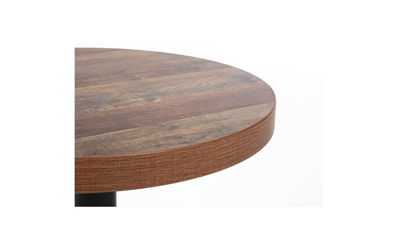 Plateau de table rond Bolero 60 cm effet bois vieilli