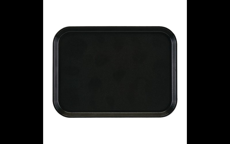 Plateau rectangulaire antidérapant en fibre de verre EpicTread Cambro noir 35 cm
