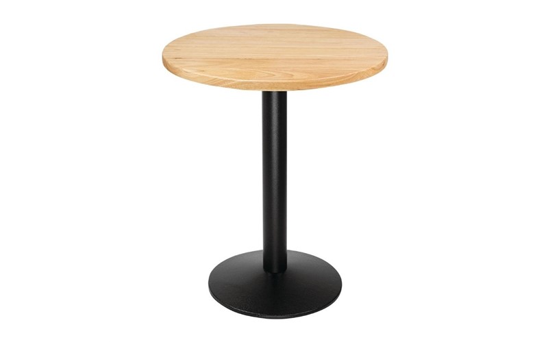 Plateau de table rond pré-percé coloris bois naturel Bolero 600mm